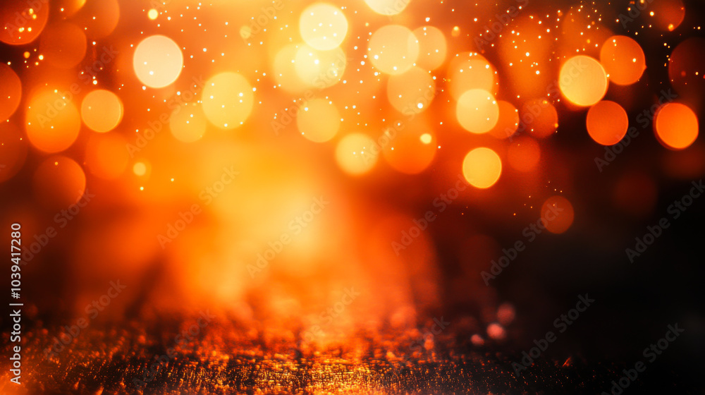 Poster warm, glowing bokeh lights create an inviting atmosphere in a cozy indoor setting during evening hou