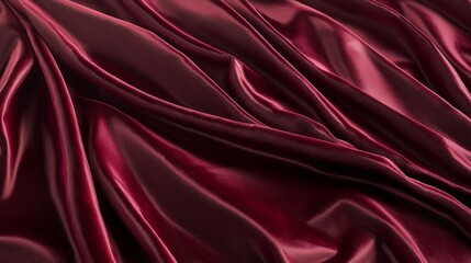 Obraz premium Luxurious Burgundy Velvet Drapery Mockup with Cinematic Lighting for High-End Beauty Displays