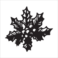 Fototapeta premium Set of Christmas icon vector on white background Black and white line by hand drawing,elements, festive, christmas tree, valentine, retro, packaging, scribble, moose, head, december, wildlife
