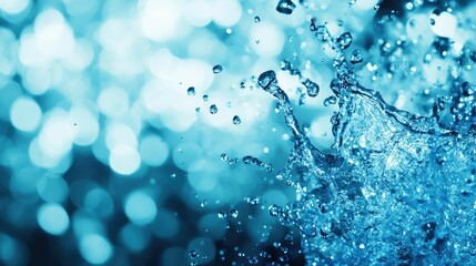 Captivating Liquid Motion Exploring the Energy and Life Within Water Molecules  This close up image showcases the intricate and dynamic movement of water molecules