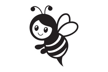 a cute bee vector 