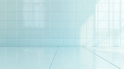 Elegant Blue Tile Backdrop for Skincare Presentations with Cinematic Lighting