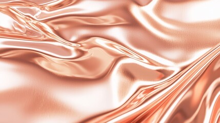 Fototapeta premium Luxurious Rose Gold Metallic Surface Mockup for Skincare Presentation | Cinematic Light Reflections