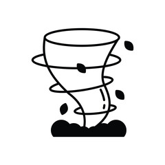 Tornado vector icon stock illustration