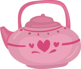 Cute teapot design. Vector illustration. White background.