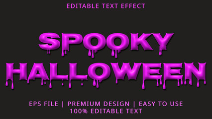 Spooky halloween theme editable text effect halloween theme text style.