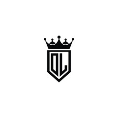 DL monogram logo design letter text name symbol monochrome logotype alphabet character simple logo