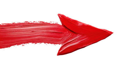 Red Painted Arrow Graphic Design Element