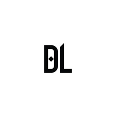 DL monogram logo design letter text name symbol monochrome logotype alphabet character simple logo