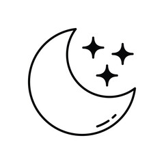 Moon vector icon stock illustration