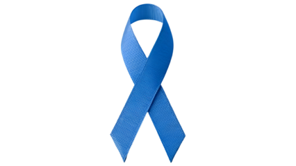 Blue ribbon health sign PNG. World Diabetes Awareness Month November and Prostate Cancer Awareness. Health care, medical awareness, illness prevention.