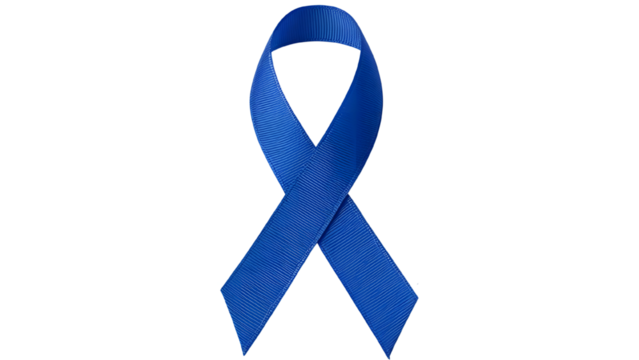 Blue ribbon health sign PNG. World Diabetes Awareness Month November and Prostate Cancer Awareness. Health care, medical awareness, illness prevention.