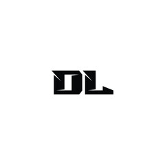 Fototapeta premium DL monogram logo design letter text name symbol monochrome logotype alphabet character simple logo