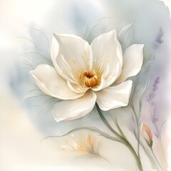 Obraz premium white water lily