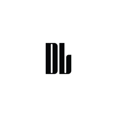 DL monogram logo design letter text name symbol monochrome logotype alphabet character simple logo
