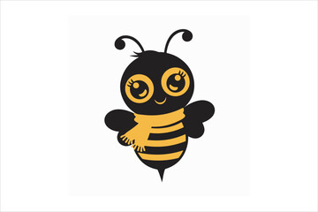 a cute bee vector 
