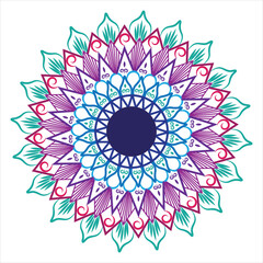 Free vector colorful and elegant mandala design