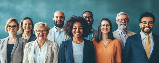 Diverse Group of Professionals Collaborating in Modern Office Environment