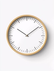 A sleek, minimalist clock with subtle hues and crisp lines, showcasing pure elegance against a pristine backdrop.