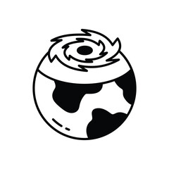 Polar Vortex vector icon stock illustration