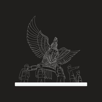 Commemoration of the Pancasila Sanctity Day (Hari Kesaktian Pancasila) vector illustration.