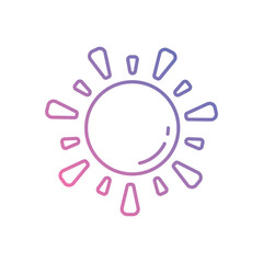 Sun vector icon stock illustration