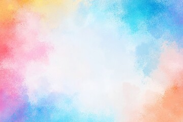Obraz premium Abstract pastel watercolor background with vibrant colors and grainy texture, empty space in the center for design.