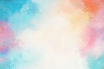 Fototapeta premium Abstract pastel watercolor background with vibrant colors and grainy texture, empty space in the center for design.