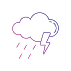 Thunderstorm vector icon stock illustration
