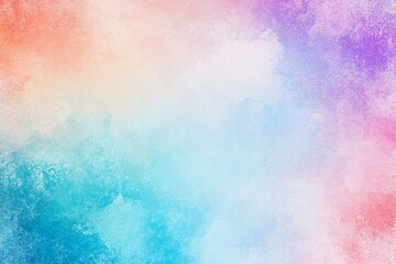 Abstract pastel watercolor background with vibrant colors and grainy texture, empty space in the center for design.