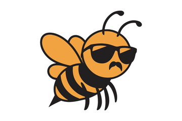 a cute bee vector 