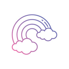 Rainbow vector icon stock illustration