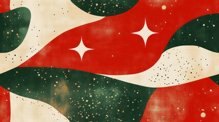 minimalist graphic pattern with christmas color theme