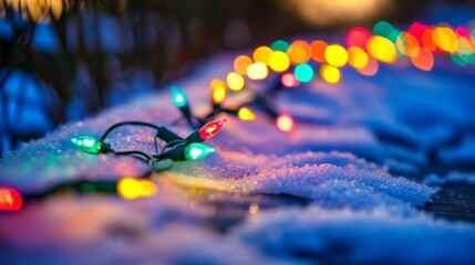 Joyful Lights on a Snowy Evening