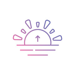 Sunrise vector icon stock illustration