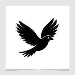 Bird Flying Silhouette Illustration Symbol Element Vector