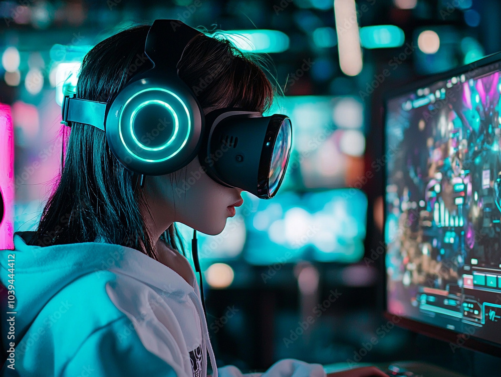Poster exploring the future of aidriven gaming immersive virtual reality experiences with enhanced spatial 