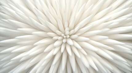 Fototapeta premium A tight shot of a large white object with long white protrusions emerging from its center