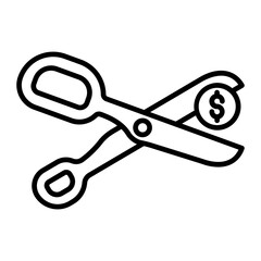 Expense Cut.line icon