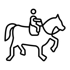 Go Horseback Riding.line icon