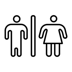 Restroom Sign.line icon