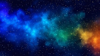 Fototapeta premium An image of a star-filled expanse with a blue sky at its center, teeming with stars