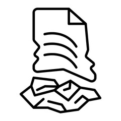 Paper Waste.line icon