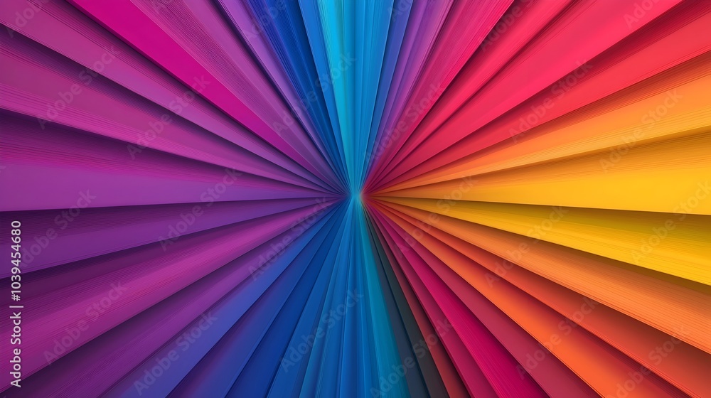 Aufkleber spectrum rays passing through eye on smooth background