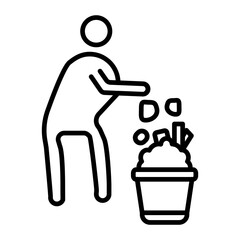 Litter Bin.line icon