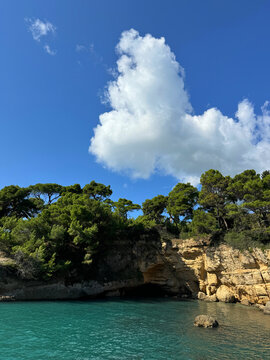 Sea and beautiful rocky coast in Montenegro.
