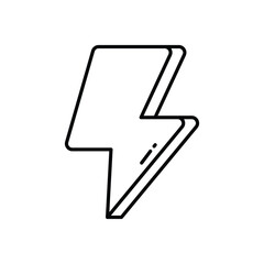 Lightning Bolt vector icon stock illustration