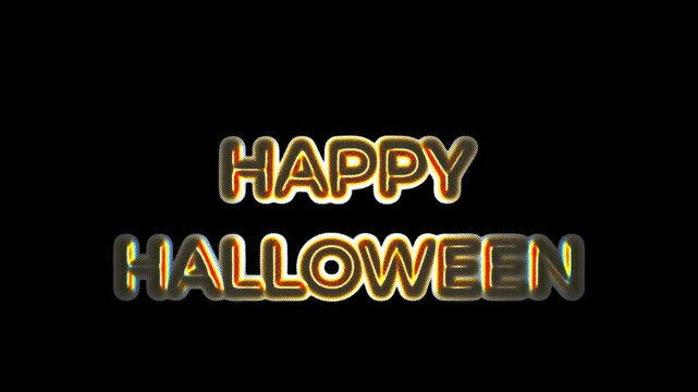 Happy halloween animation with text