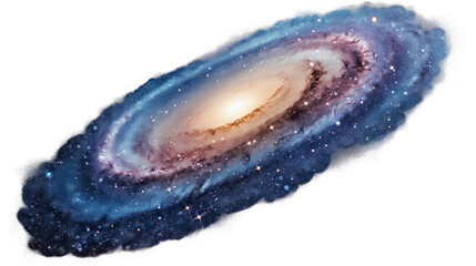Fototapeta premium A galaxy isolated on transparent white background, clipping path