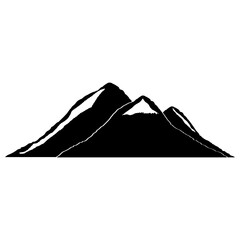 mountain silhouette vector icon